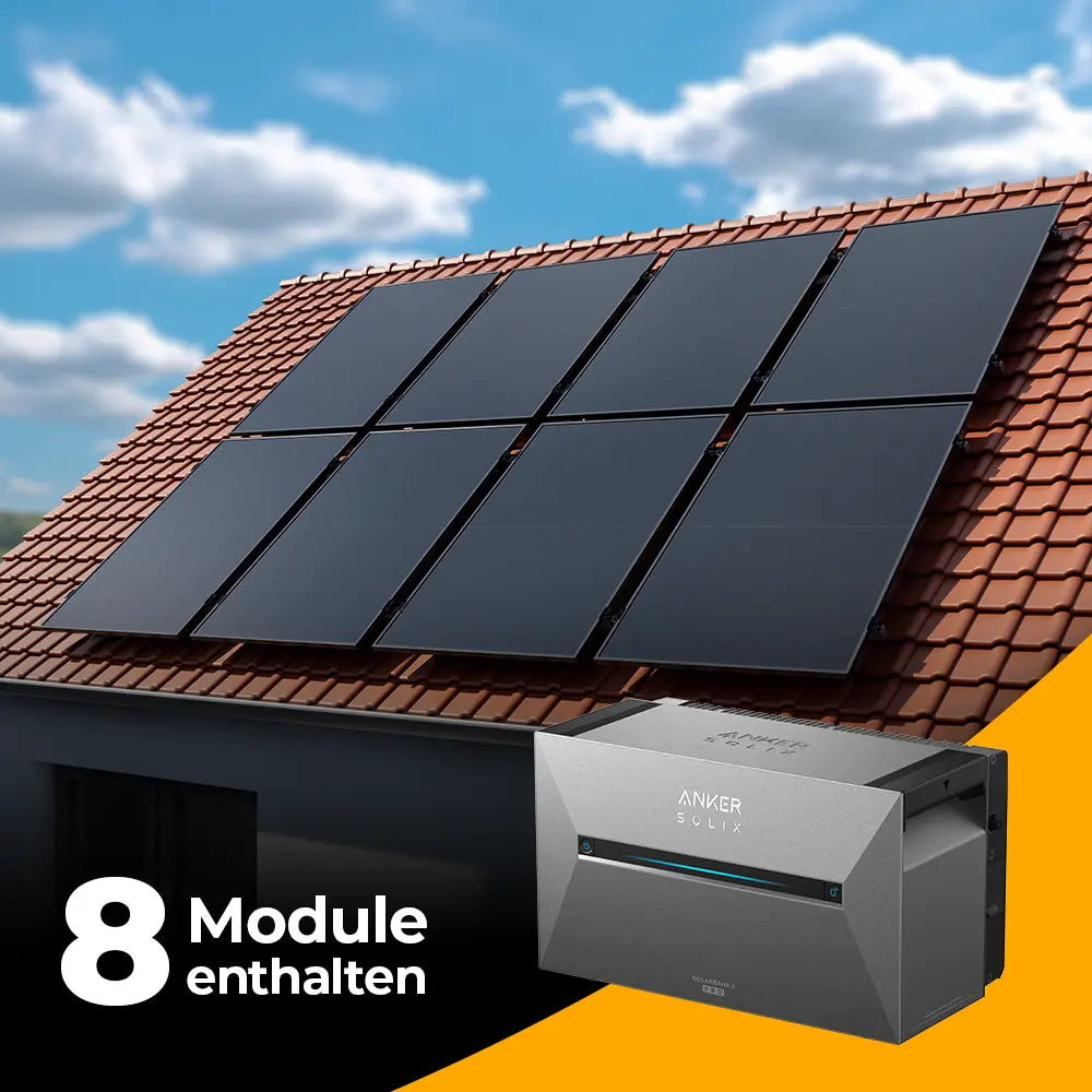 Moderne Hausinstallation mit 8 Modulen